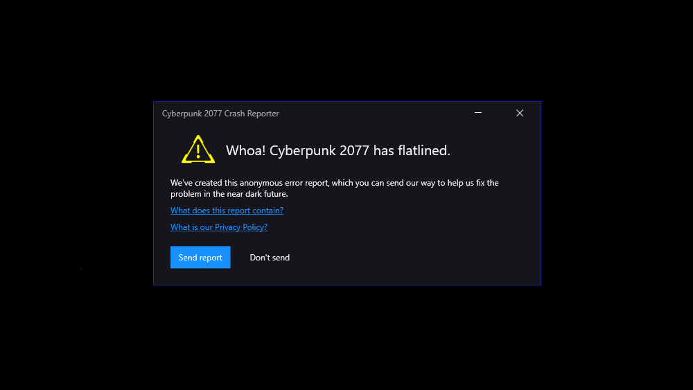 Whoa! Cyberpunk 2077 has flatlined. in Cyberpunk 2077