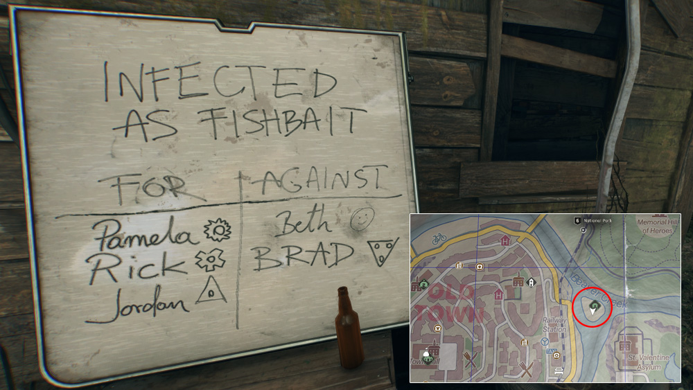Easter Eggs in Dying Light: The Beast - Infected As Fishbait