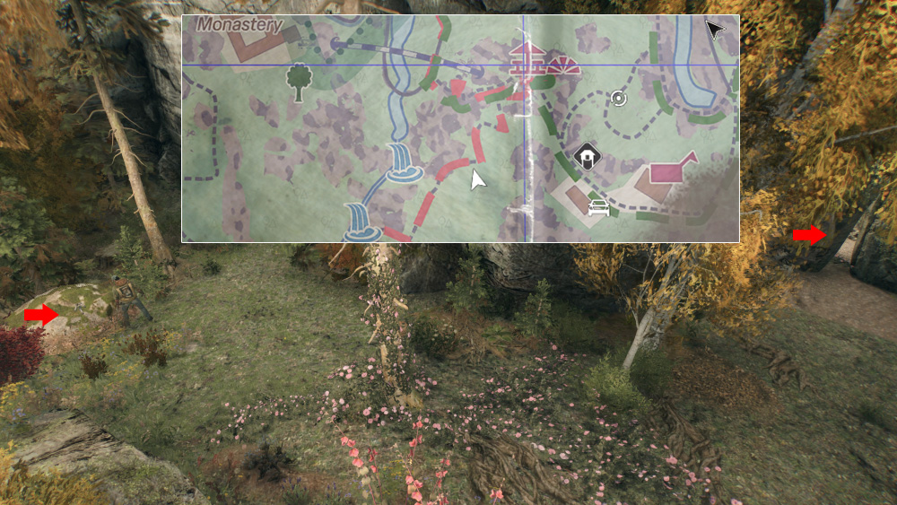 Excalibur and Stones Locations in Dying Light: The Beast - National Park - Stone Sigil: The Moon - Map