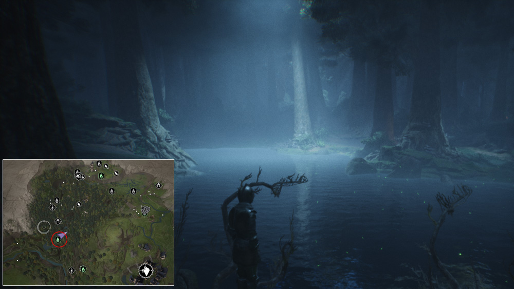 Easter Eggs in Hogwarts Legacy - Great Lake of the Forbidden Forest - Jackdaw's Tomb - Map