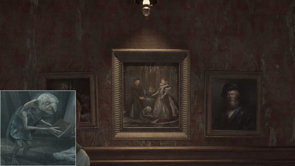 Easter Eggs in Hogwarts Legacy - Kreacher - Painting - Library