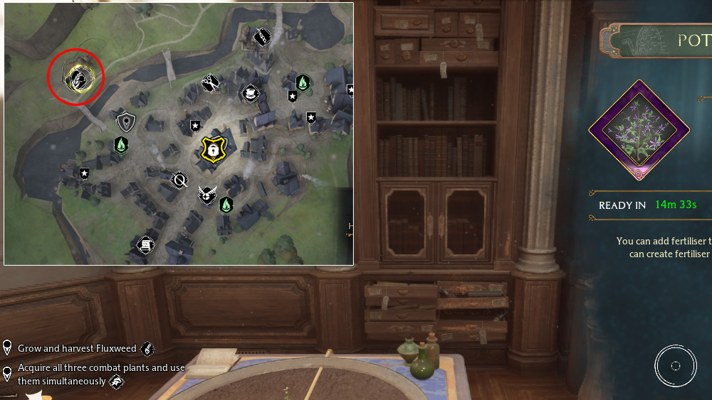 Professor Garlick's Assignment 2 in Hogwarts Legacy - The Magic Neep - Hogsmeade - Map