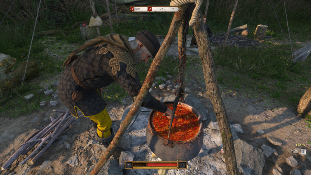 Find something to eat for Mutt and feed him in Kingdom Come: Deliverance 2 - Oats