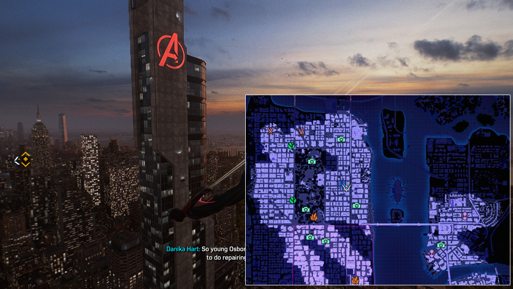 Easter Eggs in Marvel's Spider-Man 2 - Avengers Tower