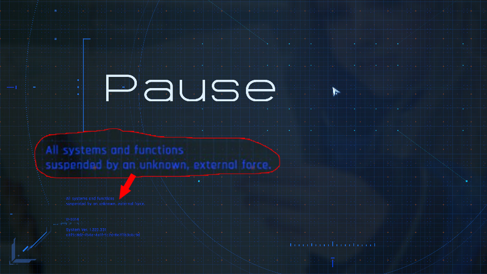 Easter Eggs in Pragmata - Pause Message