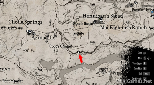 Red Dead Redemption - I know You - First Encounter - Strange Man Location on Map