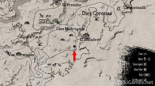 Red Dead Redemption - I know You - Second Encounter - Strange Man Location on Map