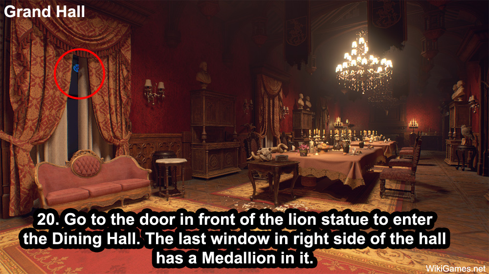 Blue Medallion Locations in Resident Evil 4 Remake - Grand Hall - 20