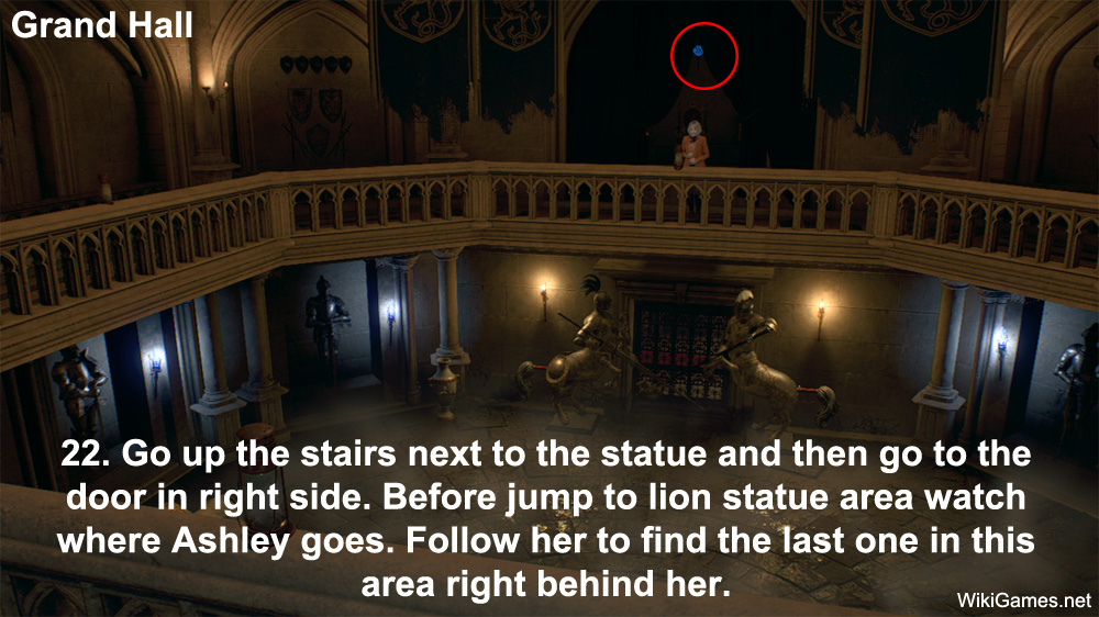 Blue Medallion Locations in Resident Evil 4 Remake - Grand Hall - 22