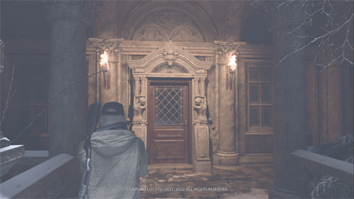 Resident Evil Village: Shadows of Rose: Courtyard Red Door