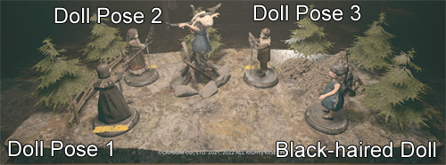 Resident Evil Village: Shadows of Rose: Lucy and Catherine and Boy Doll and Black-haired Doll