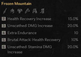 Frozen Mountain Set in The First Berserker: Khazan - Bonuses