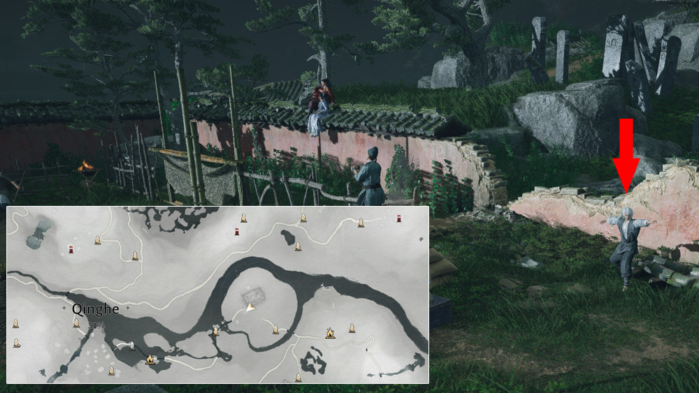 Easter Eggs in Where Winds Meet - Elden Ring - Elder Gongsun - General's Shrine - Map