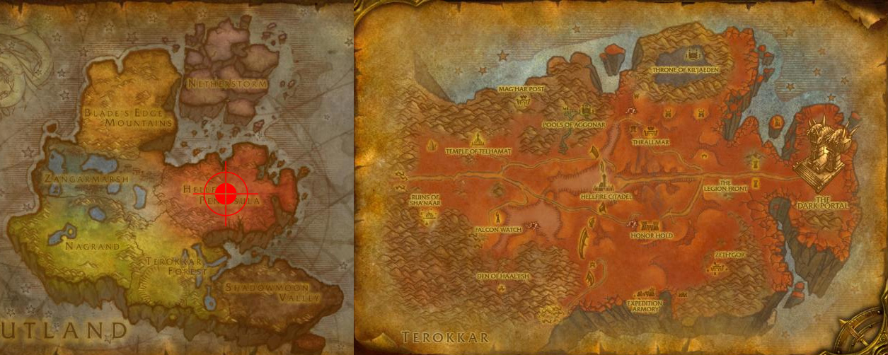 Horde Leveling Guide 1-90 for World of Warcraft: Mists of Pandaria - 58 to 61 - Hellfire Peninsula