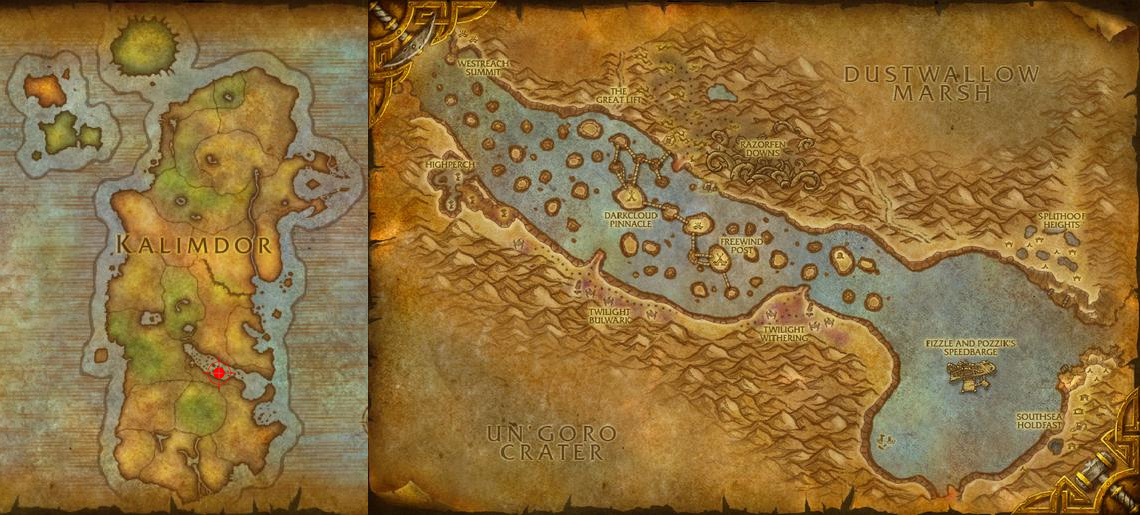 Horde Leveling Guide 1-90 for World of Warcraft: Mists of Pandaria - 40 to 45 - Thousand Needles