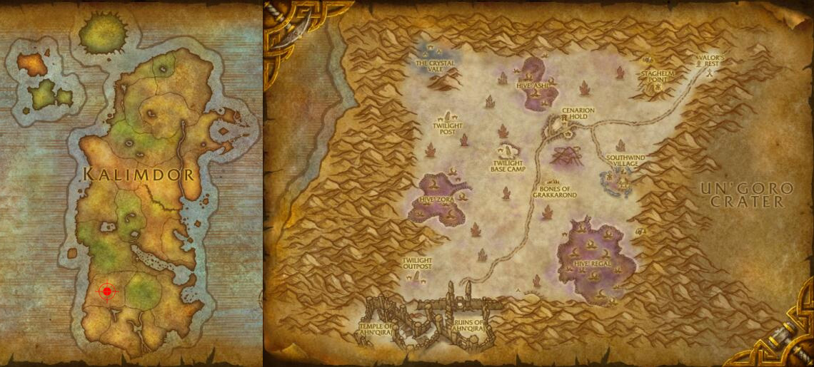 Horde Leveling Guide 1-90 for World of Warcraft: Mists of Pandaria - 55 to 58 - Silithus