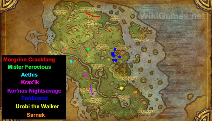 The Jade Forest Rares in World of Warcraft: Mists of Pandaria